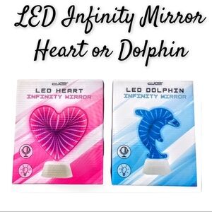 LED Heart or Dolphin Infinity Mirror
